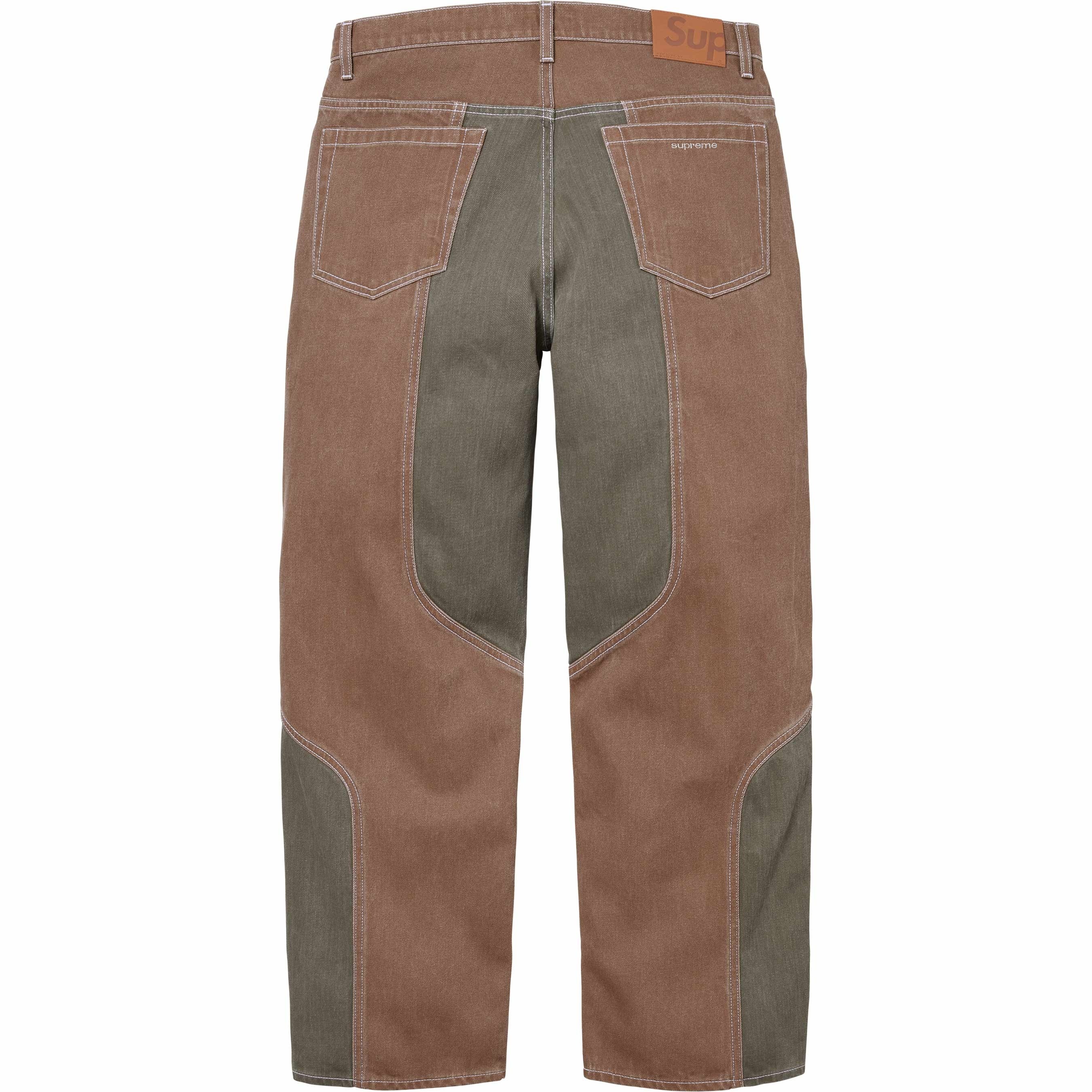 2-Tone Paneled Baggy Jean view 3